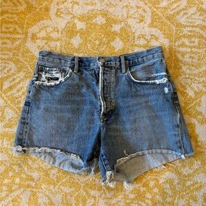 Agolde Reese denim cutoff shorts size 28